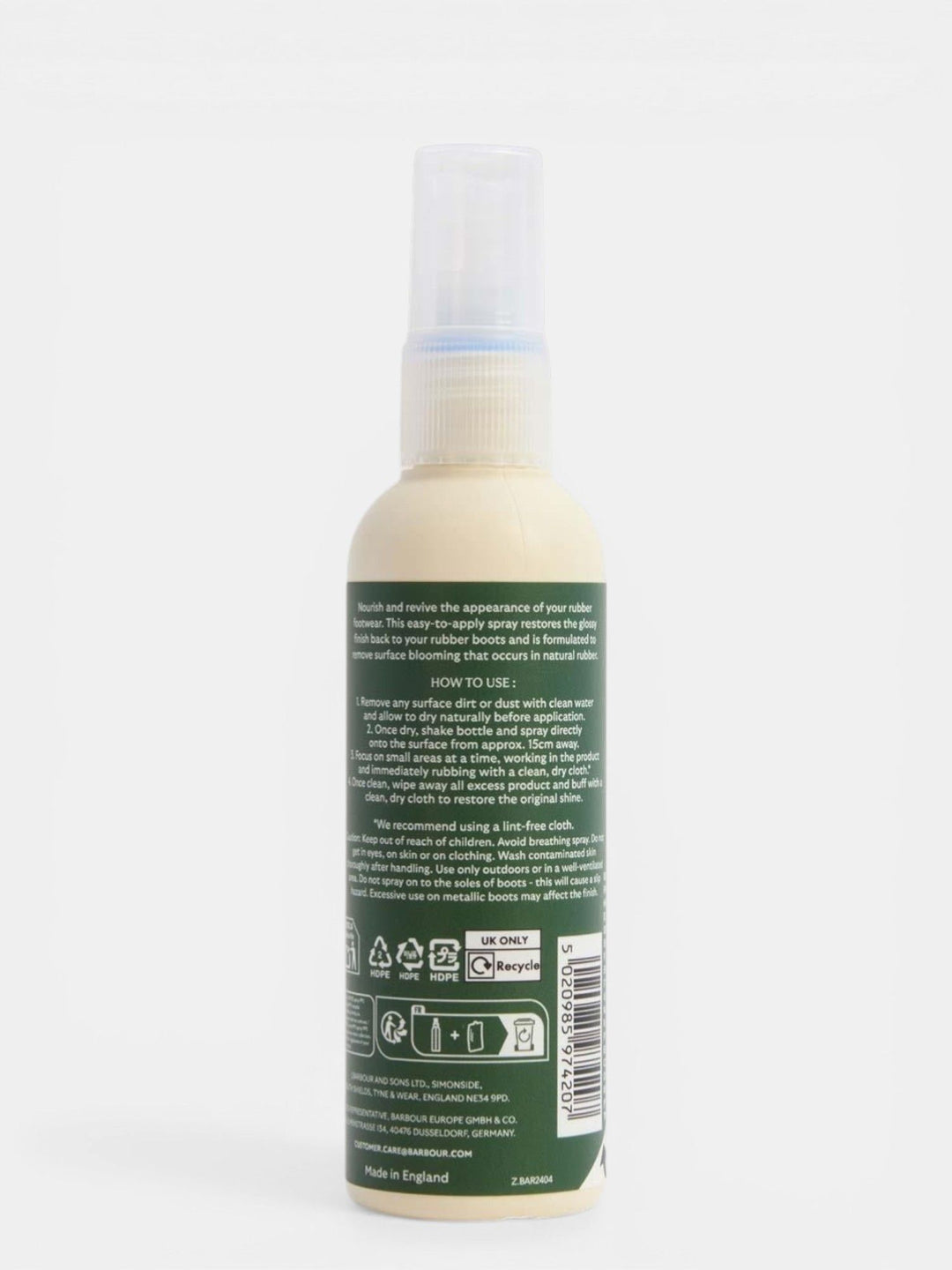 Barbour Rubber Footwear Buffing Spray