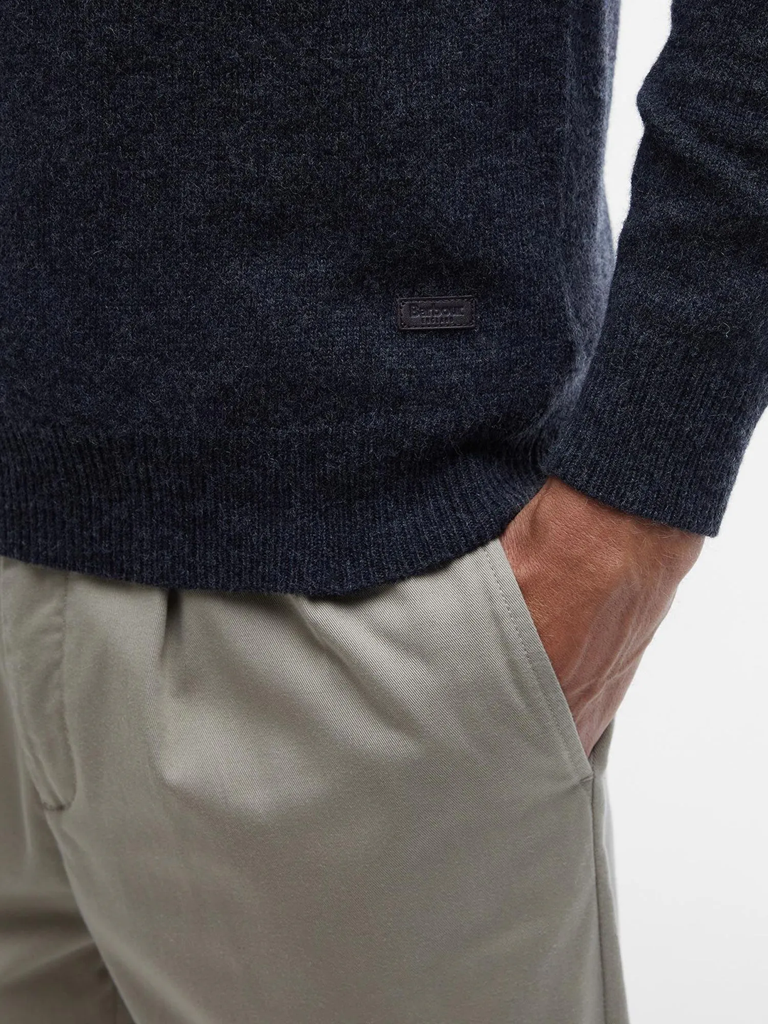 Barbour Essential Patch Crew Jumper Charcoal