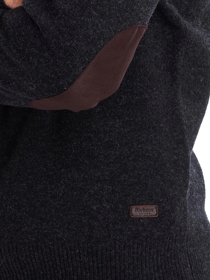 Barbour Essential Patch Crew Jumper Charcoal