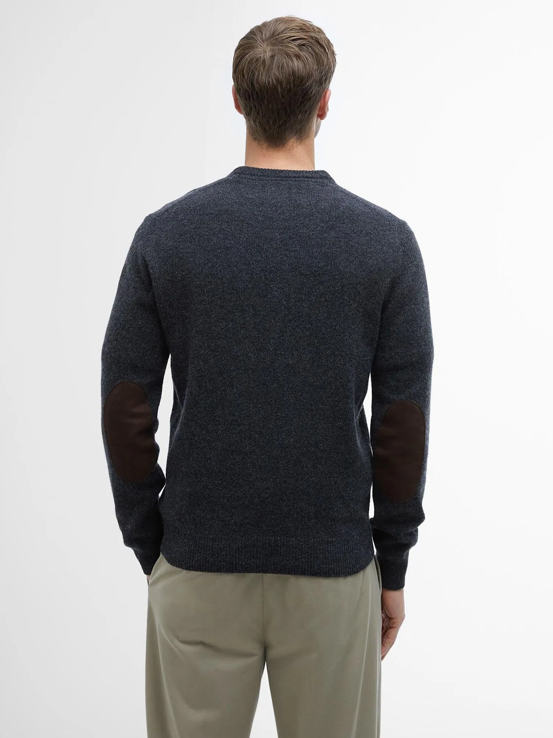 Barbour Essential Patch Crew Jumper Charcoal