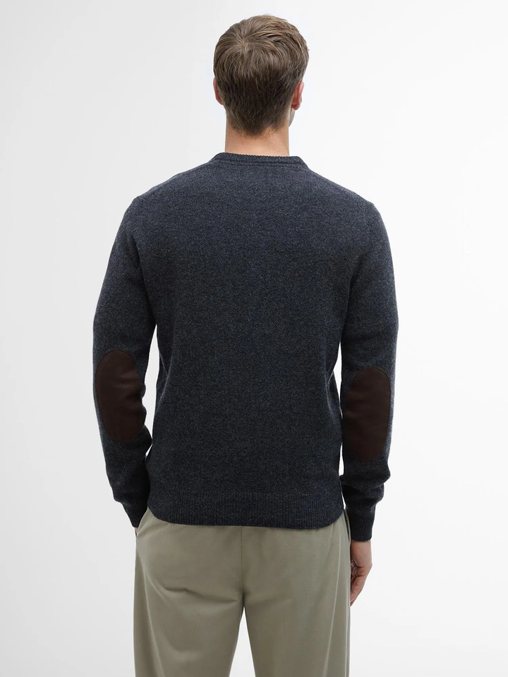 Barbour Essential Patch Crew Jumper Charcoal