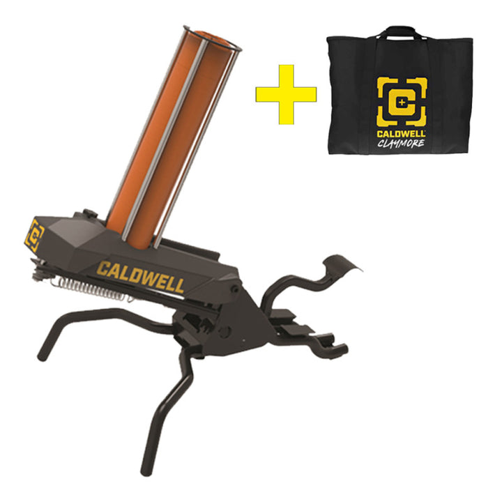 Caldwell Claymore Clay Target Thrower Trap &amp; Carry Bag