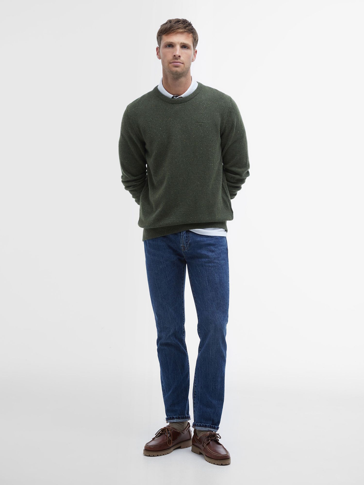 Barbour Essential Tisbury Crew Neck Forest Green