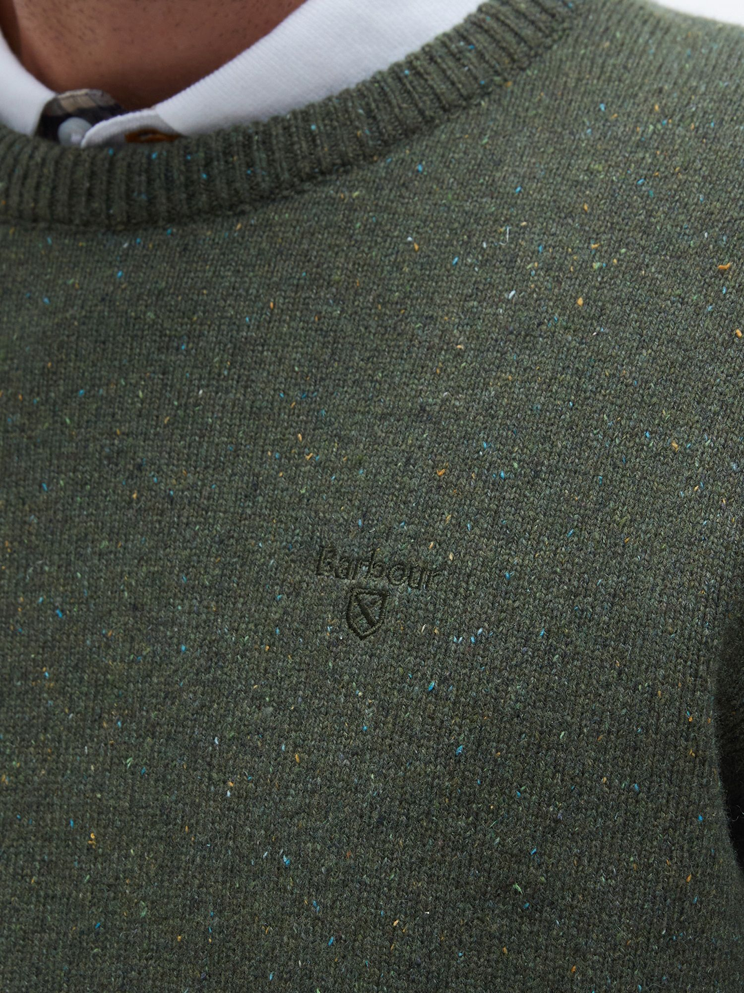 Barbour Essential Tisbury Crew Neck Forest Green