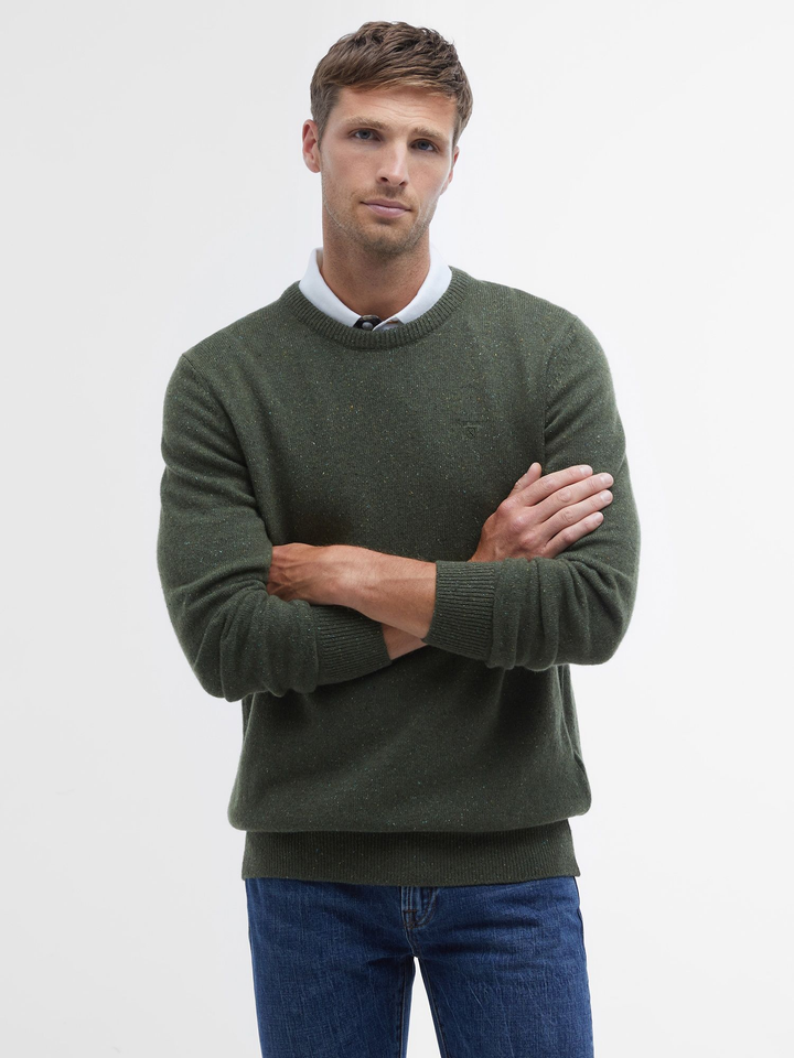 Barbour Essential Tisbury Crew Neck Forest Green