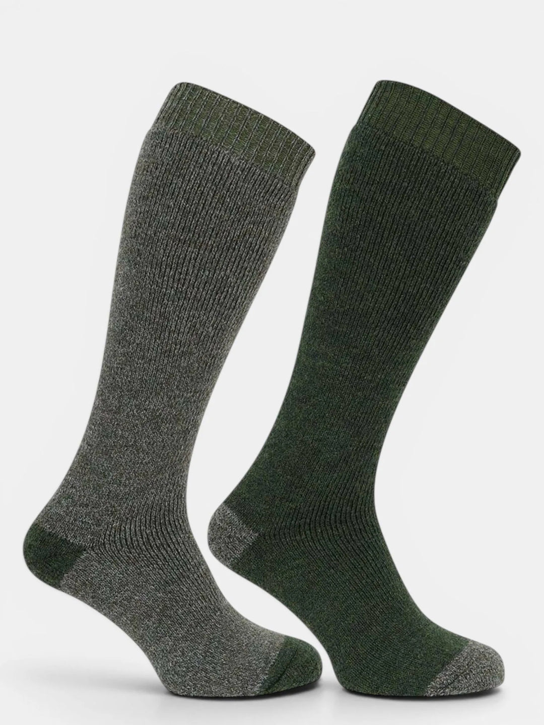 Hoggs Twin Pack Long Welly Socks Loden/Tweed