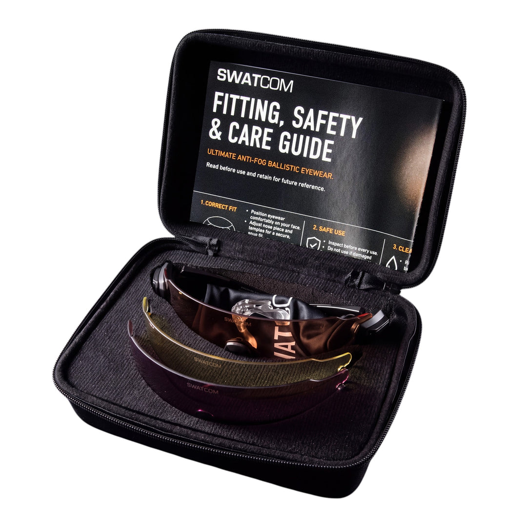 SWATCOM Ballistic Shooting Glasses Kit (3 Lenses)