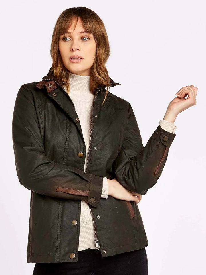 Dubarry Mountrath Waxed Cotton Jacket Olive