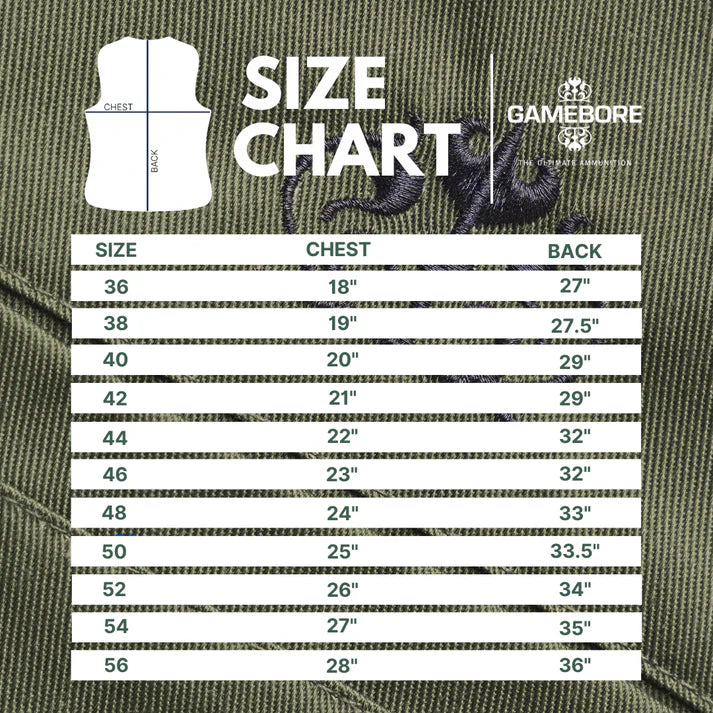 Gamebore Simulated Game Shooting Vest - Olive