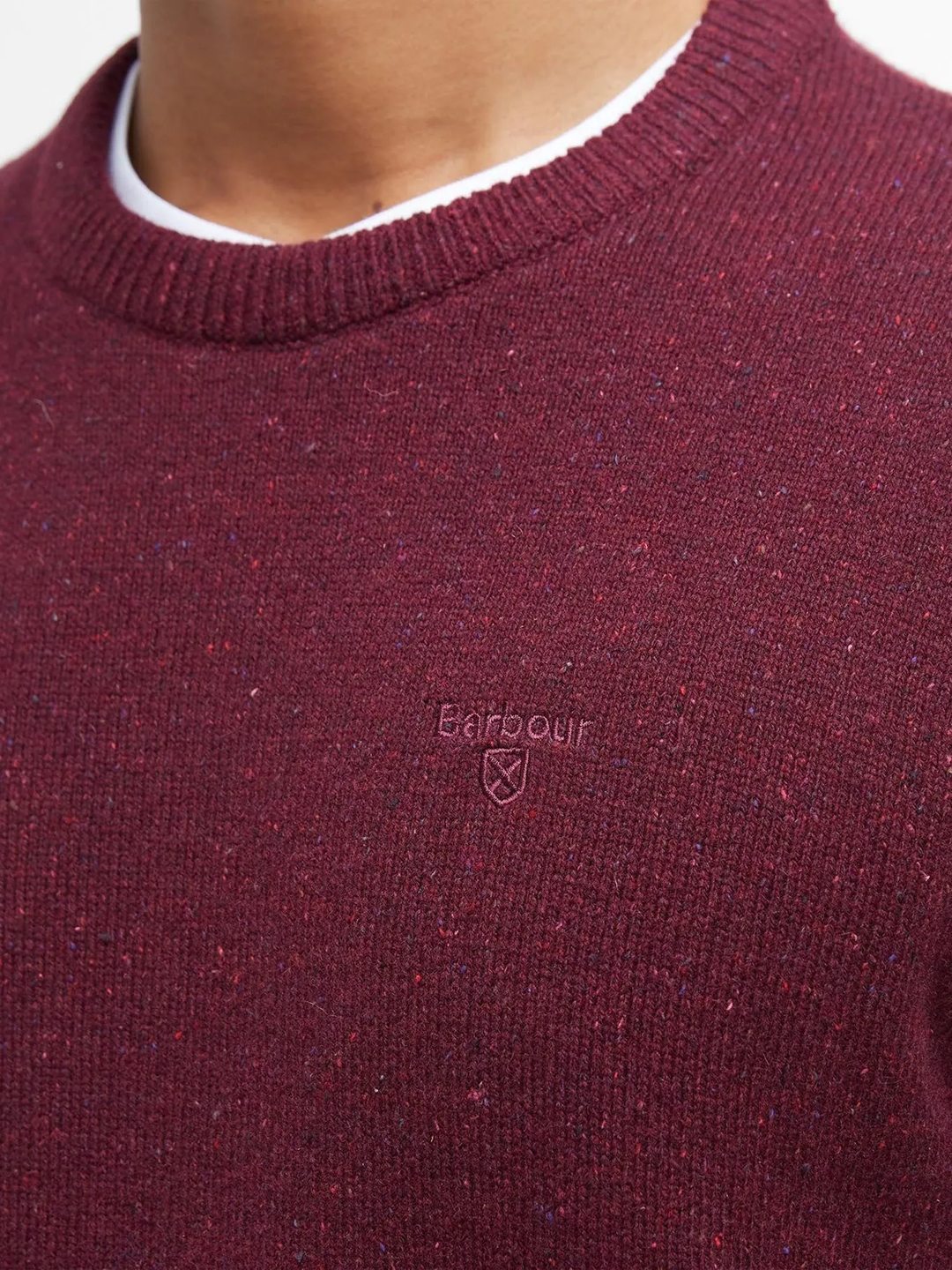 Barbour Essential Tisbury Crew Jumper Ruby
