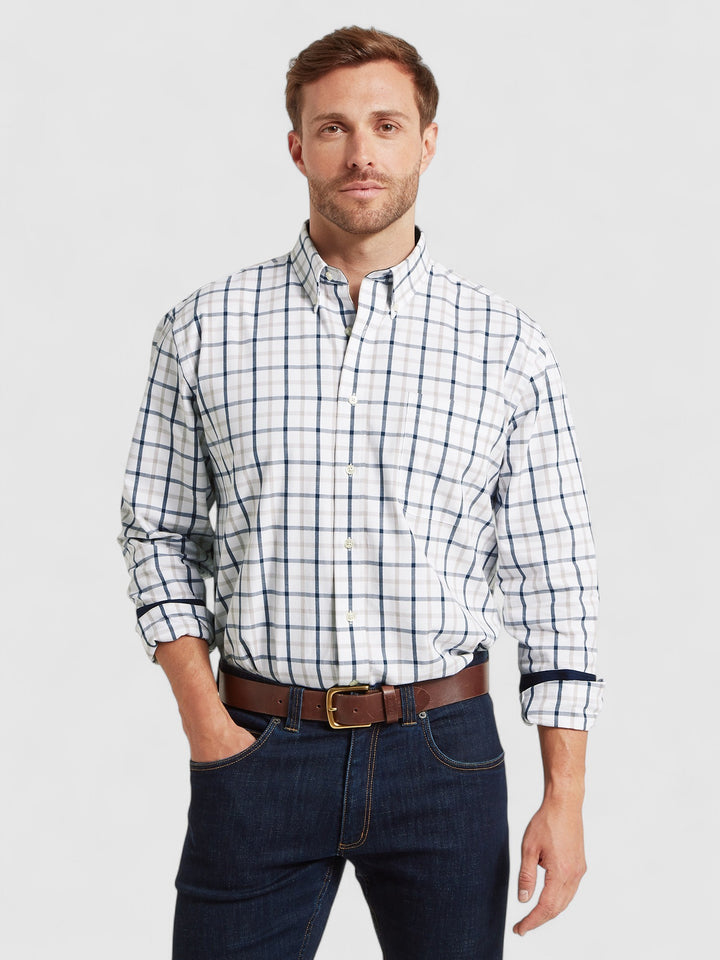 Schoffel Brancaster Classic Shirt Oxford Navy Check