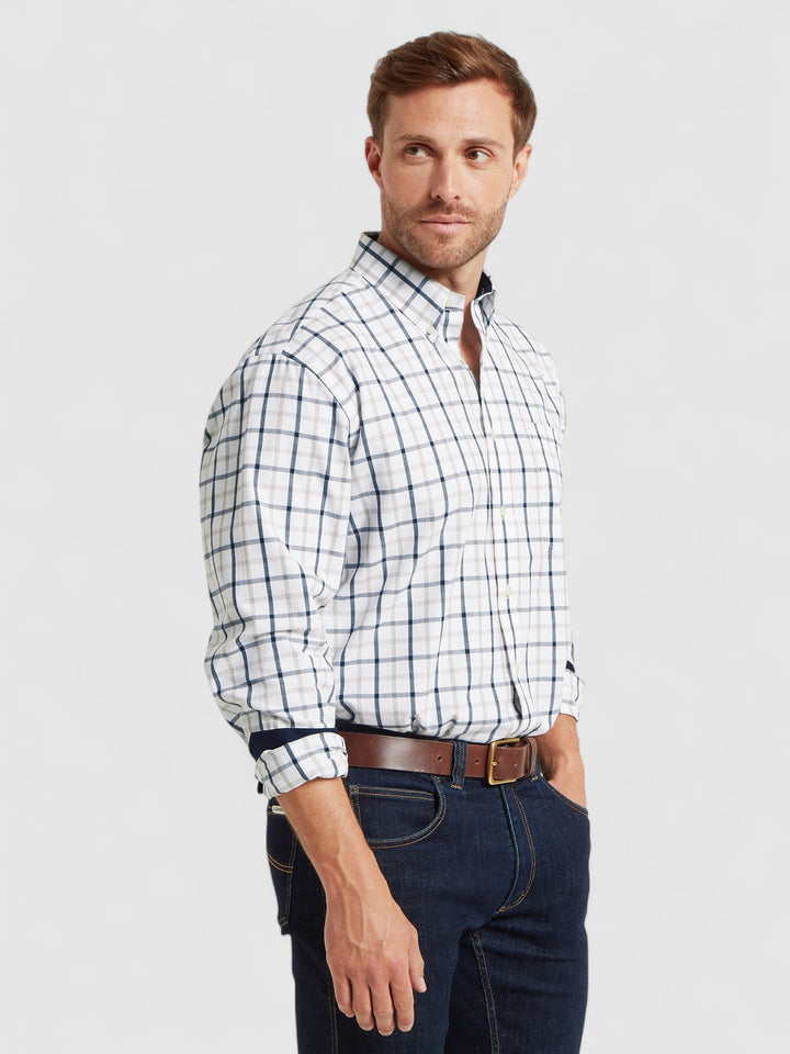 Schoffel Brancaster Classic Shirt Oxford Navy Check
