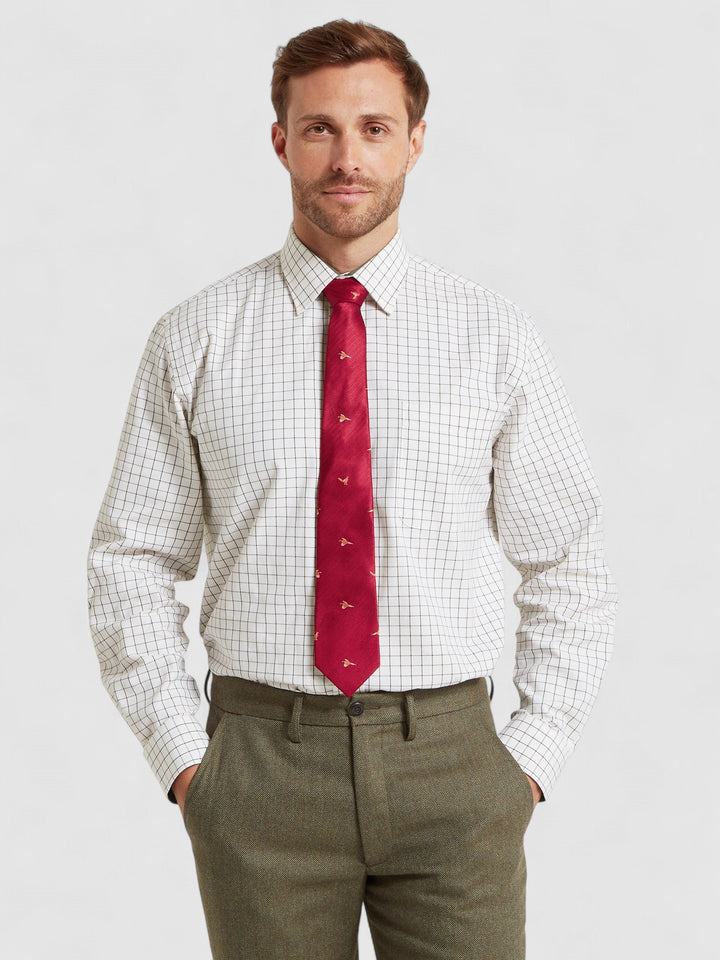 Schoffel Burnham Tattersall Classic Shirt Olive