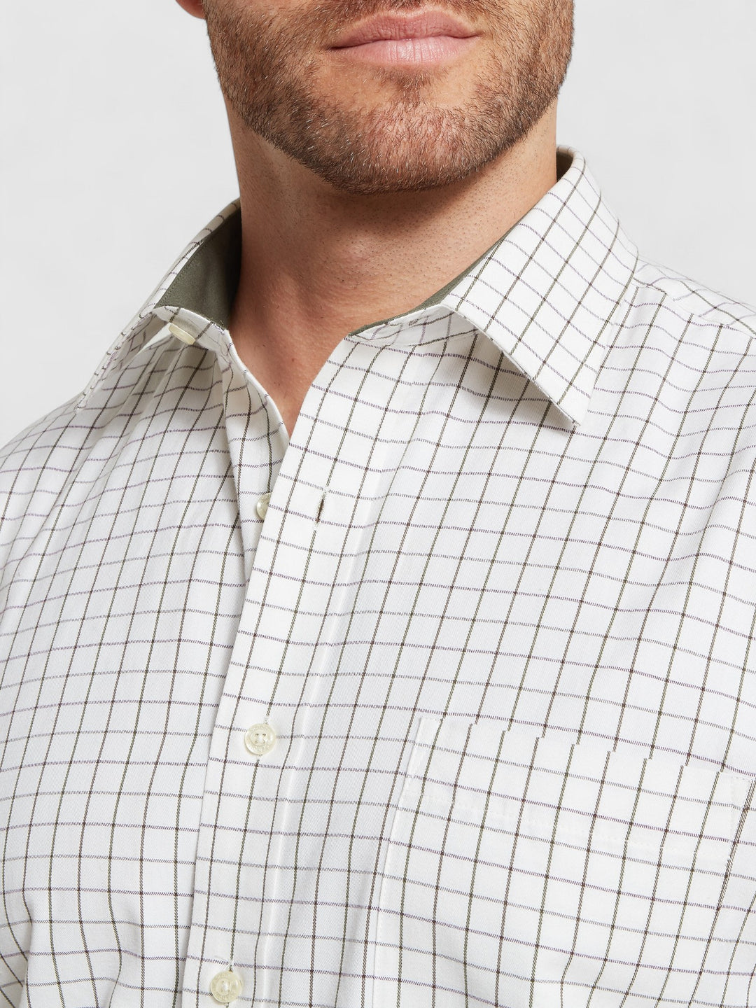 Schoffel Burnham Tattersall Classic Shirt Olive