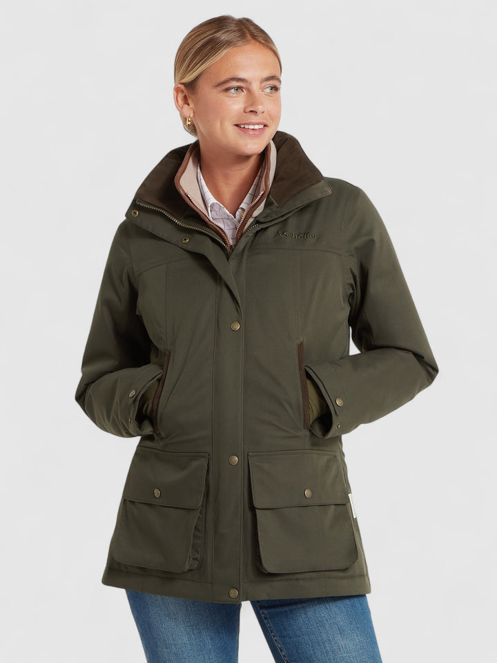 Schoffel Langton Country Coat Dark Woodland